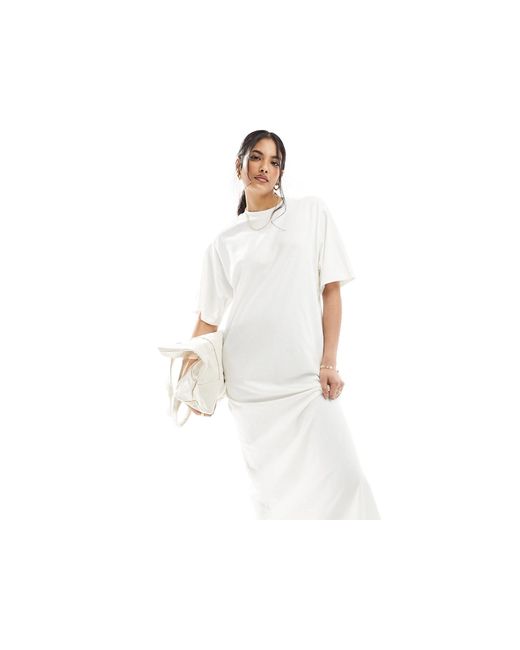 ASOS White Oversized Midaxi T-shirt Dress