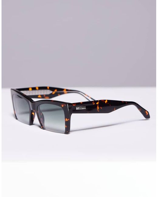 Moschino Brown Moschino Square Sunglasses