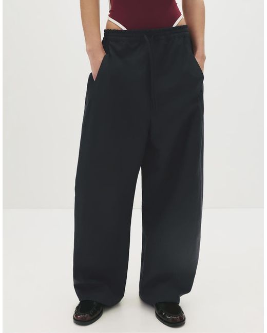 Pull On Balloon Trousers in Grey Print