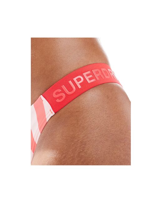 Superdry Orange – striped – gestreiftes cheeky-fit-bikinihöschen