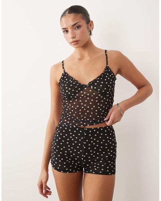 ASOS Black Sheer Mesh Cami Top