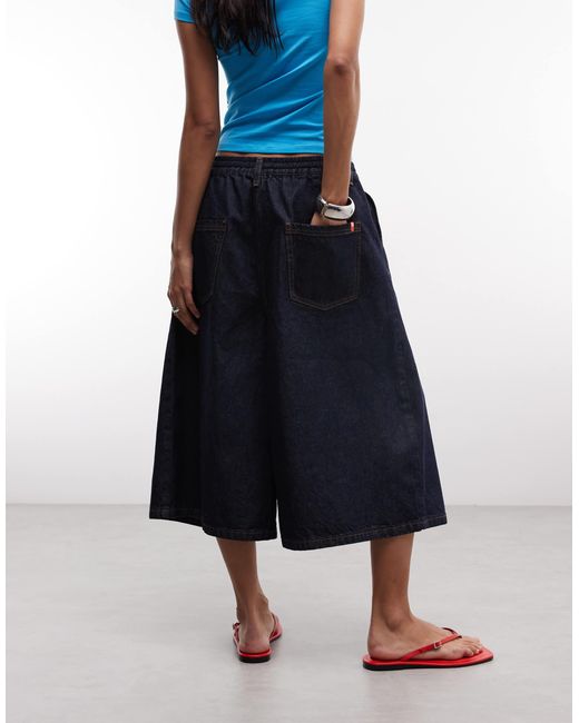 Collusion Blue Pull On Longline Jorts