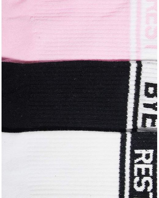 Brave Soul Set Van 3 Paar Sportsokken Met Logo in het Multicolor