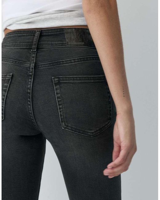 Pull&Bear Black Low-rise Bootcut Jeans