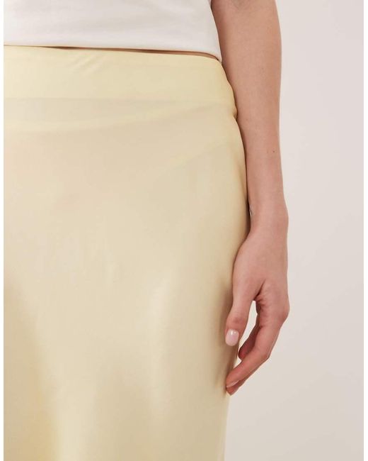 Vila Natural Satin Maxi Skirt