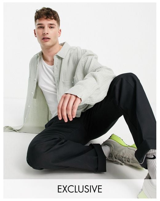 Veste chemise gaufrée - vert clair Collusion pour homme en coloris Jaune