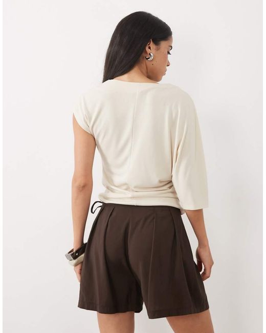ASOS Natural Tailored Tie Detail Short