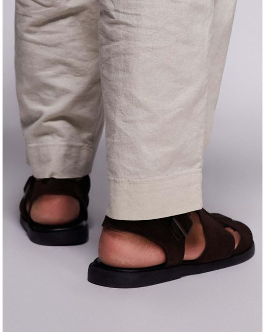 ASOS Brown Closed Fisherman Sandals for men