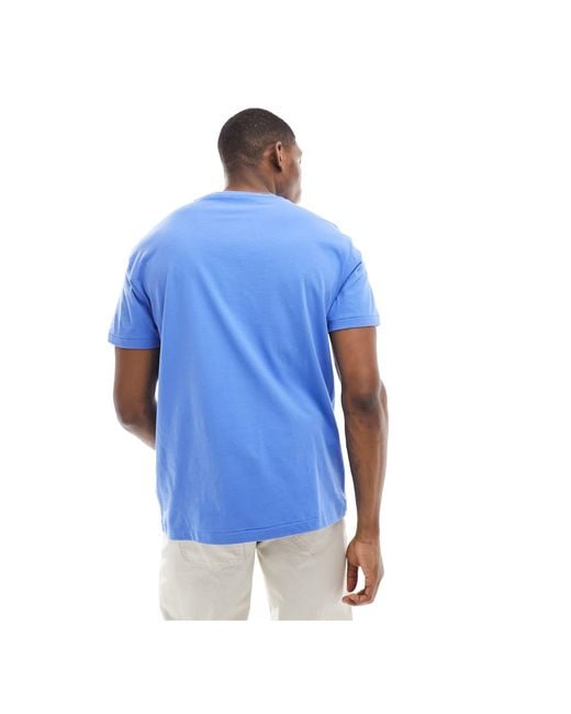 Polo Ralph Lauren Blue Icon Logo Pocket T-shirt Classic Oversized Fit for men