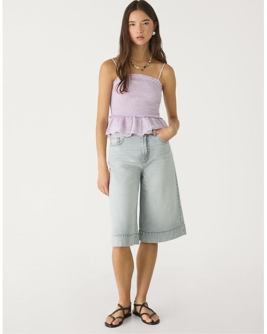 Stradivarius Gray Bermuda Jorts