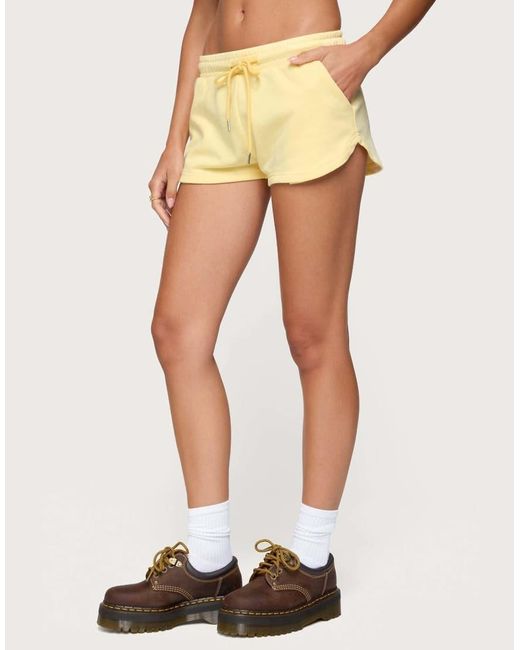 Edikted Yellow Kordelia Shorts