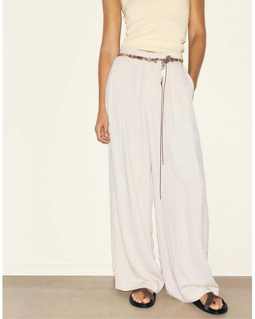 Pull&Bear Natural Elasticated Waist Smart Trousers