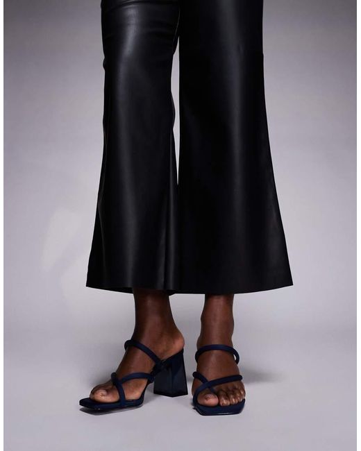 SIMMI Black Simmi London Ellie Heeled Mule Sandals