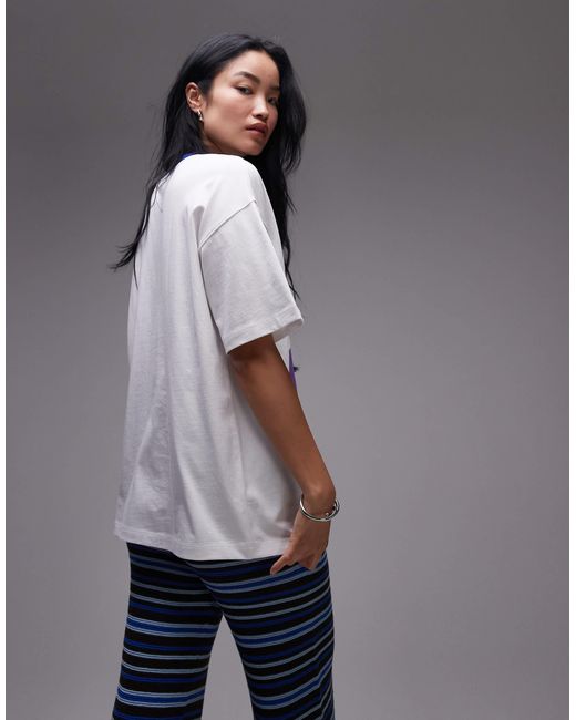 TOPSHOP Gray – oversize-t-shirt aus jersey