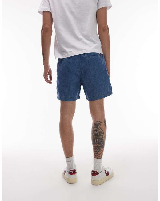 Tommy Hilfiger Blue Ripstop Beach Shorts for men
