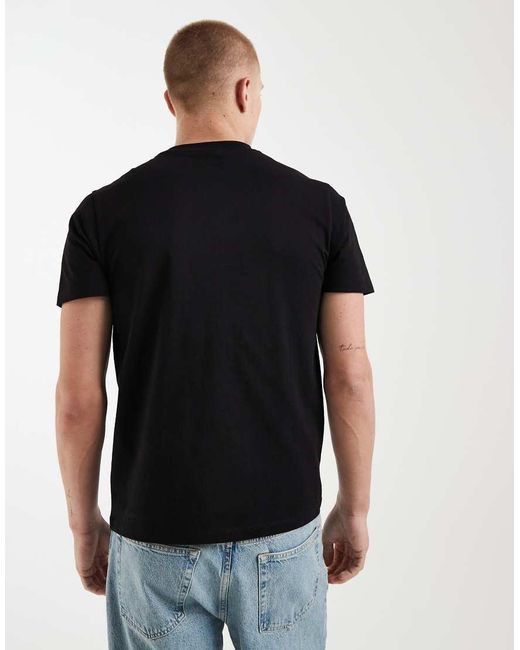 ASOS Black T-shirt With Text Graphic for men