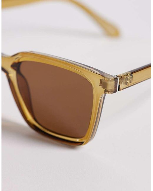ASOS Natural Square Sunglasses for men