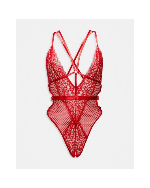 Ann Summers Red The Obsession Ouvert Body