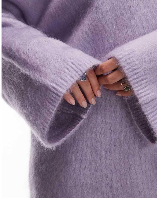 & Other Stories Purple Mohair And Wool Oversized Sweater