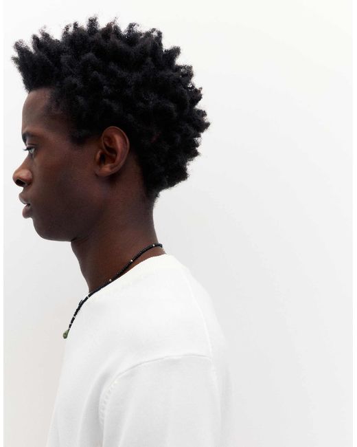 Pull à manches courtes - cassé Pull&Bear pour homme en coloris White