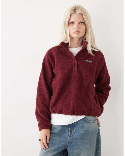 Columbia Red Jasper Ridge Pebbled Half Snap Fleece