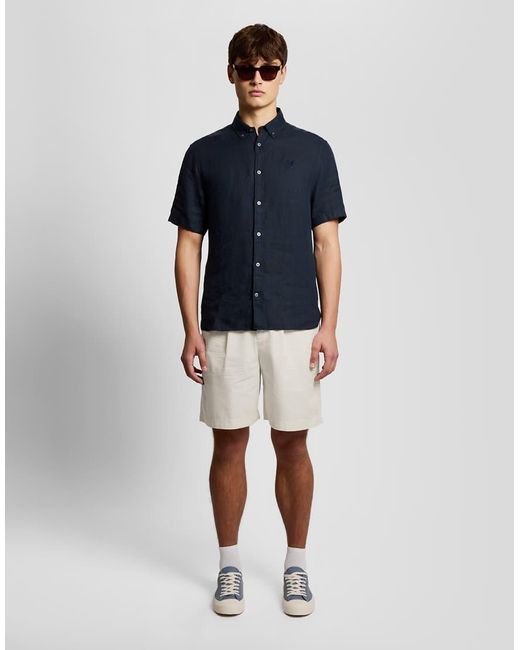 Lyle & Scott Blue Shorts Superfine Chino Shorts for men