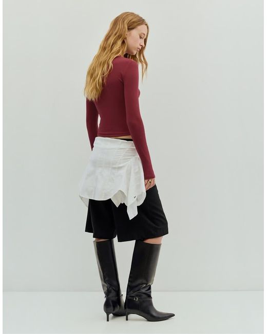 Pull&Bear Hoogsluitende Top in het Red