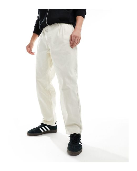 Pantalon droit style charpentier - cassé Obey pour homme en coloris White