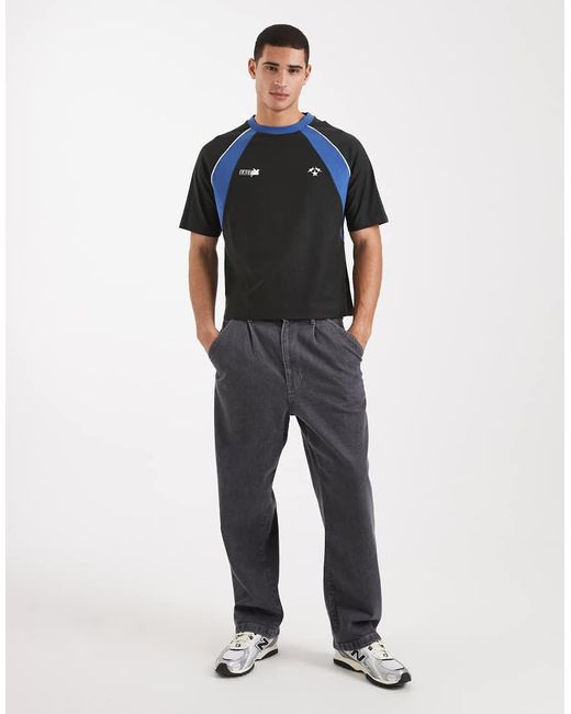 Cotton On Blue Boxy Oversized Graphic T-shirt for men