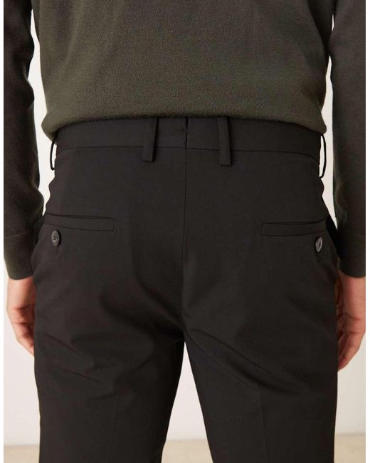 Mango Black Slim Fit Trousers for men