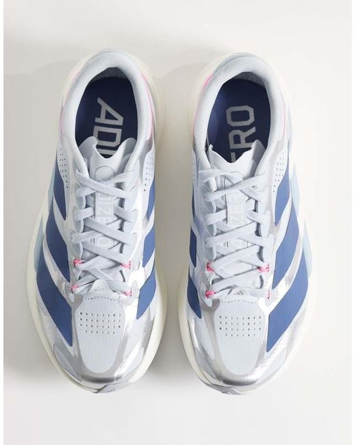 Adidas Originals Blue Adidas Running Adizero Evo Sl Exo Trainers