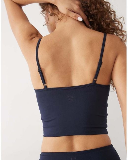 4505 Blue Yoga Cami With Adjustable Straps