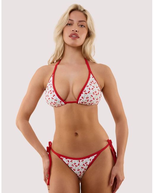 Peek & Beau Orange Cherry And Tie Side Bikini Brief