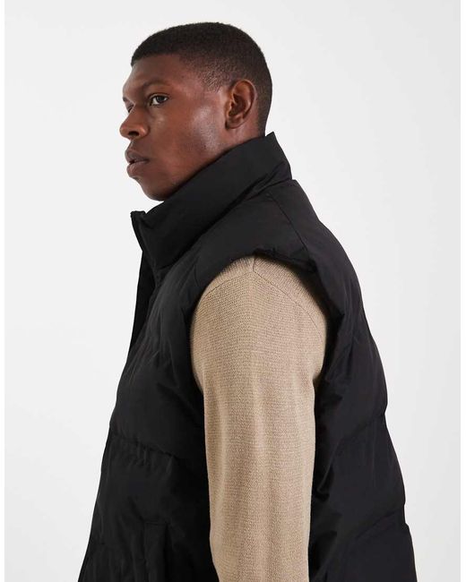Chaleco De Plumas De Jack & Jones de hombre de color Black