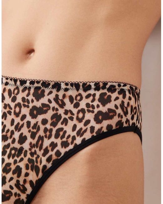 Lemonade Dolls Brown Stretch Mesh High Leg Brief