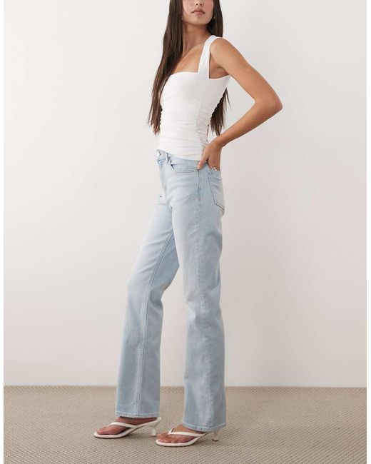 Calvin Klein Blue High Rise Straight Leg Jeans