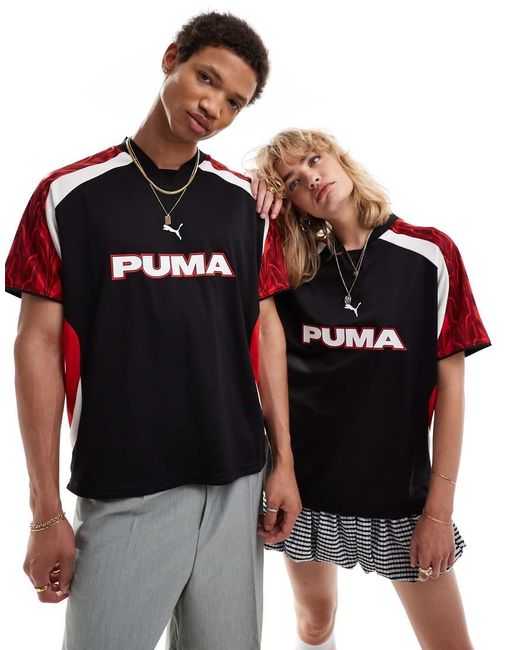 PUMA Red Retro Football Jersey for men