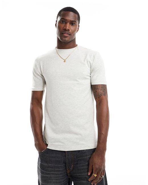 River Island White Muscle Fit T-shirt for men