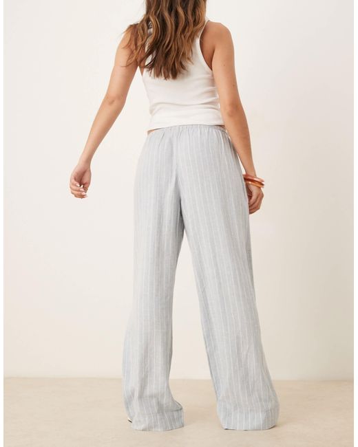 Abercrombie & Fitch Natural – leinenmix-schlupfhose