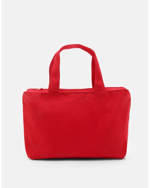 Mini tote bag à motif hibiscus Pull&Bear en coloris Red