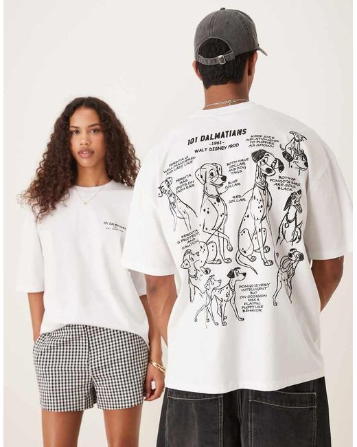 ASOS White Disney Oversized T-shirt With Dalmatians Print
