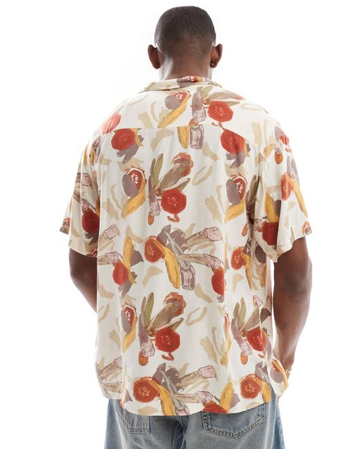 Jack & Jones – hemd mit reverskragen und obstmuster in Multicolor für Herren