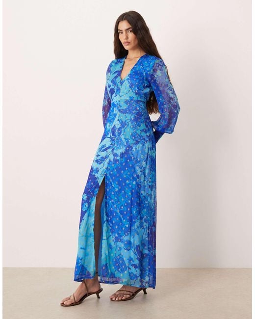 knee length dresses for ladies Hope & Ivy The Libby Kimono Maxi Dress, Pink Multi