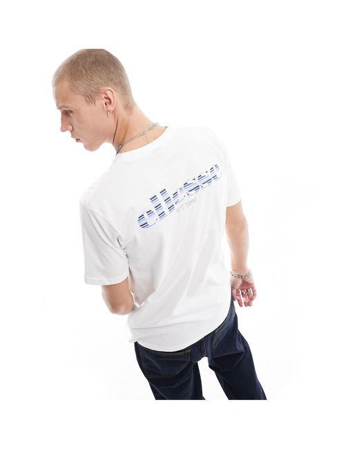 Camiseta blanca con estampado gráfico trasero floresce Ellesse de hombre de color White