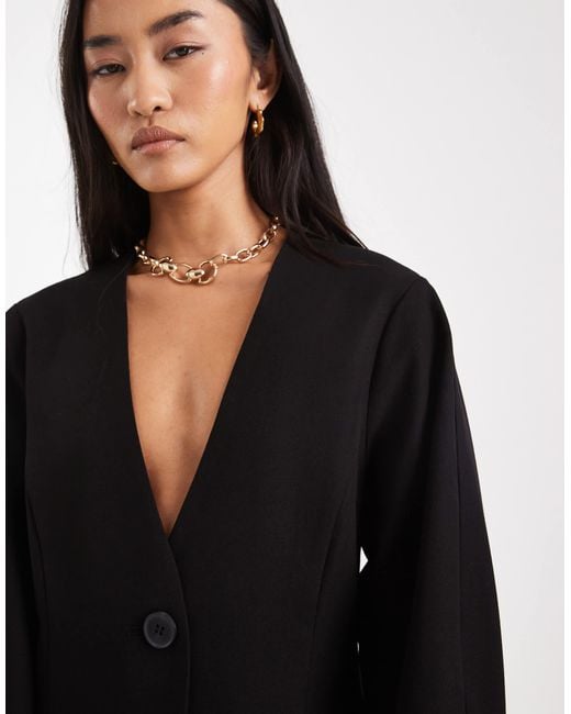 Pieces Black Structured Tailored Blazer