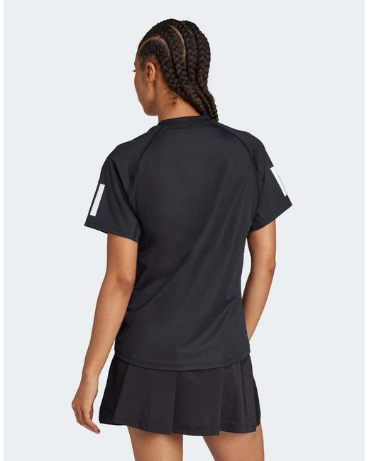 Adidas Originals Blue Club 3-Stripes Tennis Climacool Tee