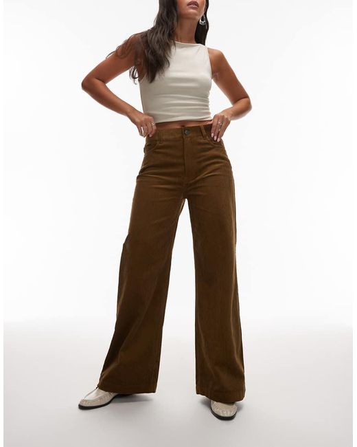 & Other Stories Broek Van Corduroy Met Wijde Pijpen En 5 Zakken in het Brown