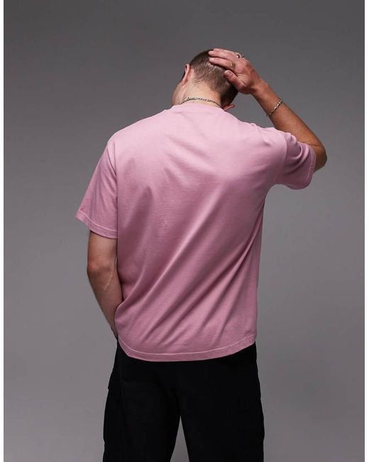 Caterpillar Pink Wwr T-shirt With Chest Print for men