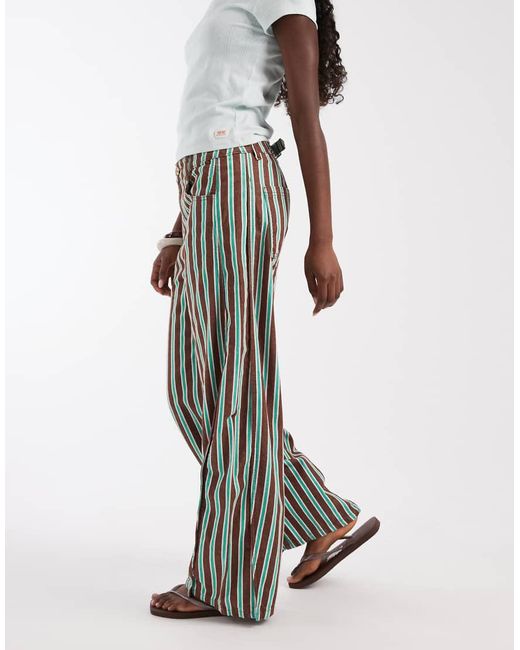 ASOS White Horseshoe Pants With Tab Waist Detail