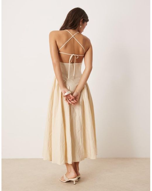 Nobody's Child Natural Lupin Structured Midi Dress